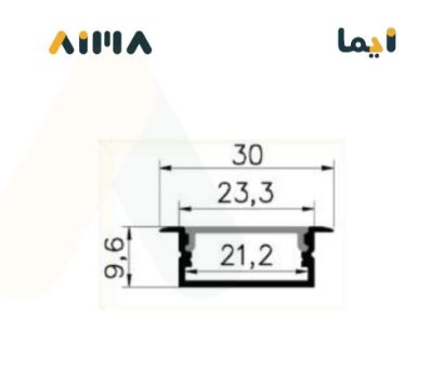 صورة نيو باور ألمونيوم بروفايل مخفي جداري سقفي طول 3 متر مقاس 1-205